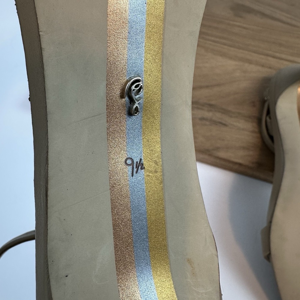 Womens Sam Edelman Orchid Beige Leather Strappy Stiletto Sandals Heels Size 9.5 - Picture 8 of 12